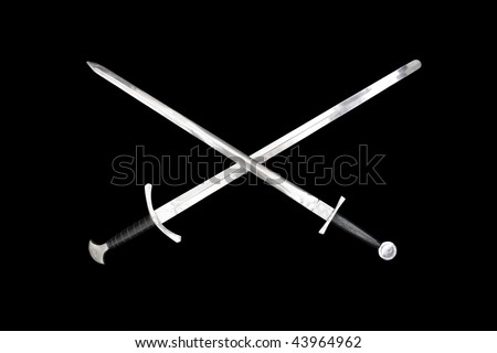 Crossing Swords On Black Background Stock Photo 43964962 : Shutterstock