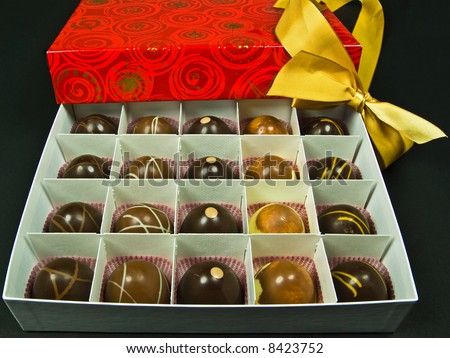 Sweet indulgence - assorted chocolate candy in gift box