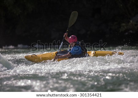 Wild water kayaking