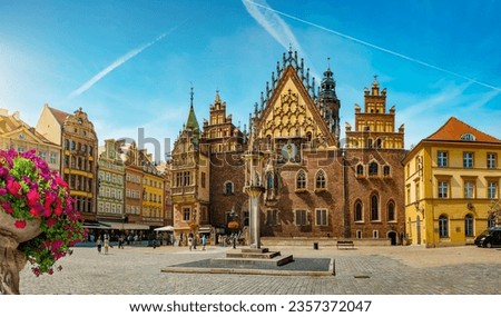 Similar – Image, Stock Photo Cityscape of Wroclaw panorama in Poland, aerial view