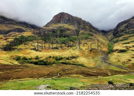 Similar – Image, Stock Photo Glencoe valley in the scottish highlands.