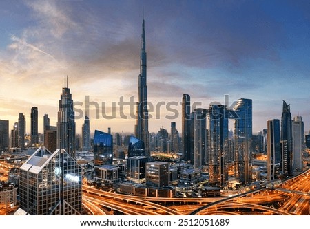 Similar – Image, Stock Photo The skyscraper on a summer day