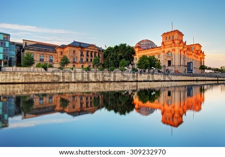 Similar – Image, Stock Photo Reichstag in the morning in autumn II