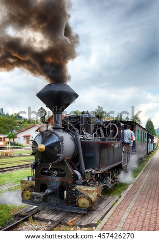 Steam old train, Cierny Balog, Slovakia Zdjęcia stock © 