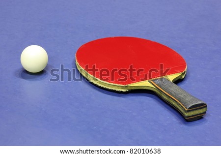 Equipment for table tennis - racket and ball