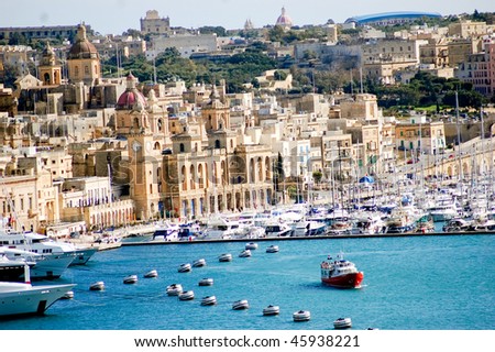 fantastic city landscape on the seaside in malta