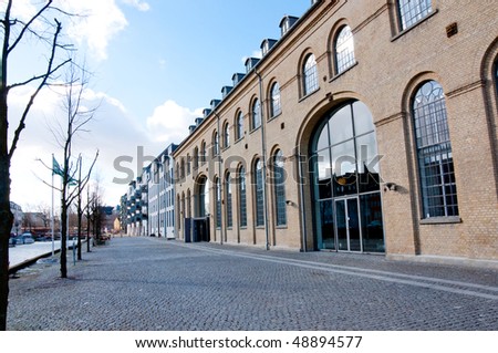 Old commercial buildings in Copenhagen, Denmark