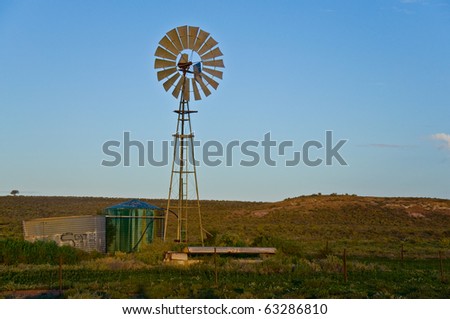 farming windmill in the australian outback