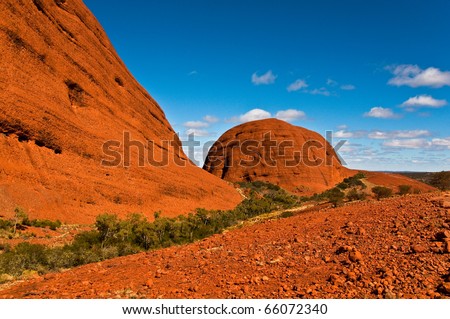 panoramic view of Kata Tjuta, australian red center