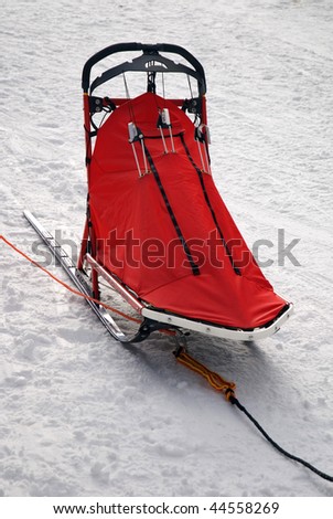 red snow sled