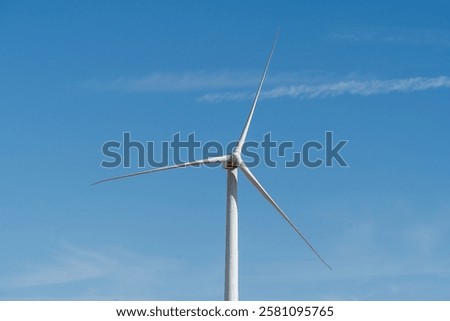 Similar – Image, Stock Photo View on several windmills, wind generators, turbines, producing renewable clean energy by converting kinetic energy