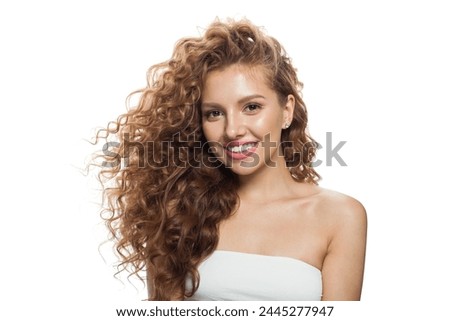 Similar – Image, Stock Photo young long haired woman holding a basket ball against green wall