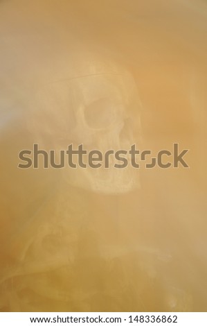 Vintage background texture with soft pattern of human skull.
