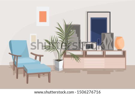 stylish home modern living room interior empty no people house room with furniture flat horizontal