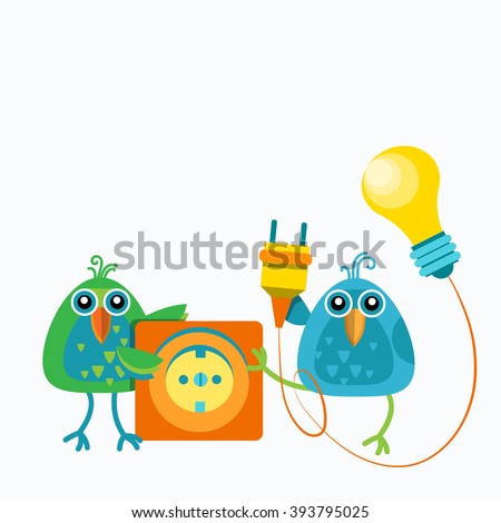 Similar – Image, Stock Photo Wild connected light bulb with cable net in a socket in front of a palm tree