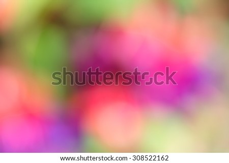 Abstract nature soft focus background with beautiful bokeh. Blurred green, pink, purple background