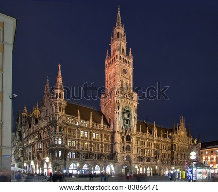 The town hall of Munich Bavaria, Germany