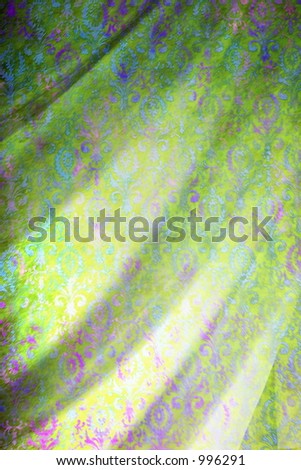 Green and Purple  Draped Portrait Backdrop (Insert your subject)