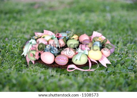 Easter Wreath on Grass  Background Photo Prop (Insert Your Client!)
