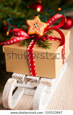 Christmas gift boxes with decoration