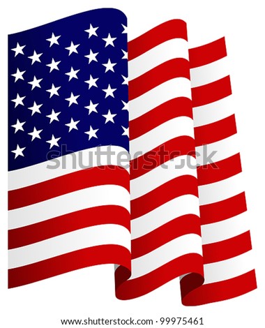 Waving U.S. Flag Stock Vector 99975461 : Shutterstock