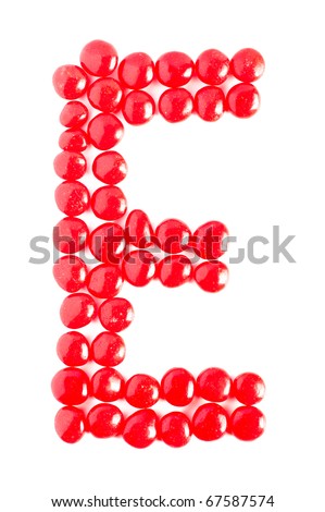 Cinnamon Candy Letter E Stock Photo 67587574 : Shutterstock