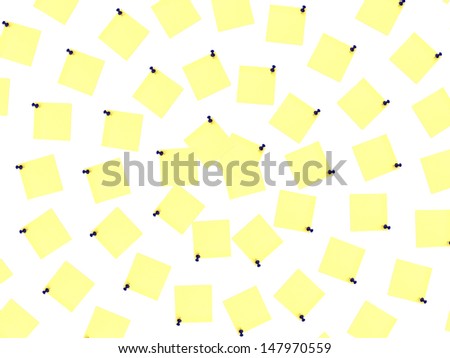 yellow notes over white background