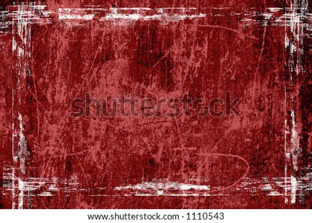 red grunge frame with space for text
