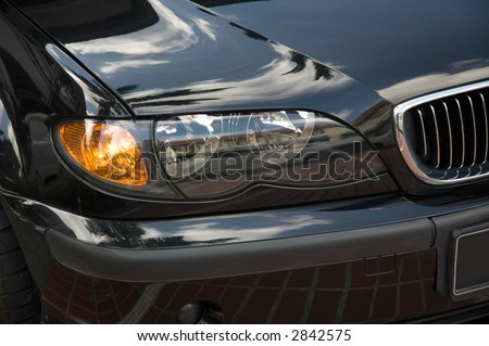 head lights of a car