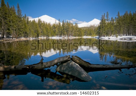 Mountain reflecting in the lake, Yosemite National park, California, USA