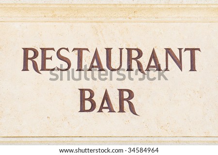 restaurant bar sign
