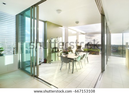 Dining Area Close To City View Comfortable Furniture With Designs Walls Are White Color Dining Area Close To City View Comfortable Furniture With Designs Walls Are White Color