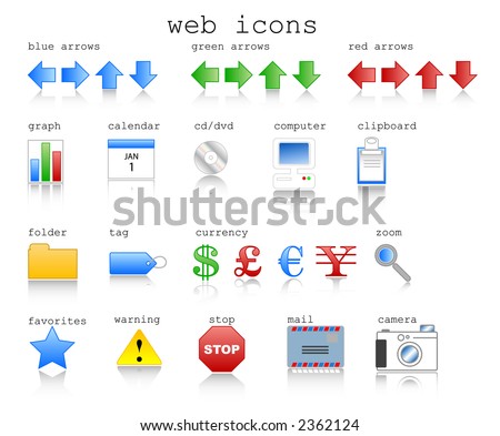 Various web icons in vector format with internet theme.