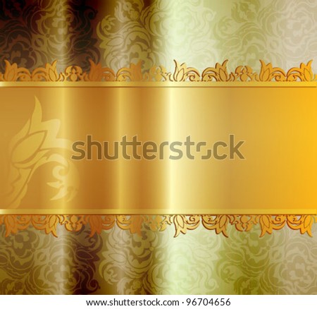 Abstract Floral Background . Golden Color. Stock Vector Illustration ...
