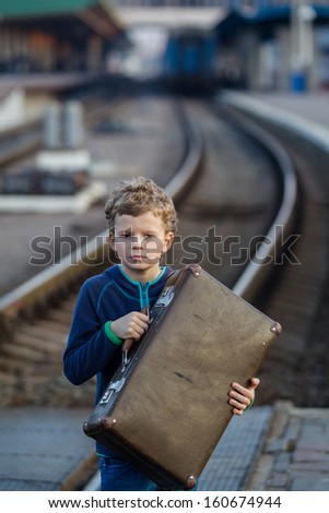 The boy missed the train