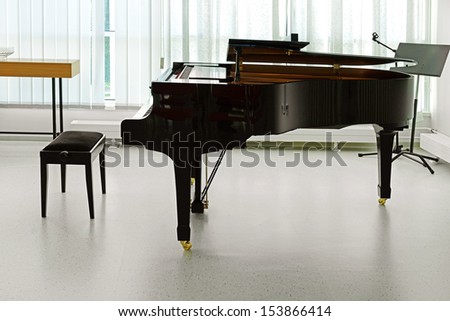 Grand piano in hall