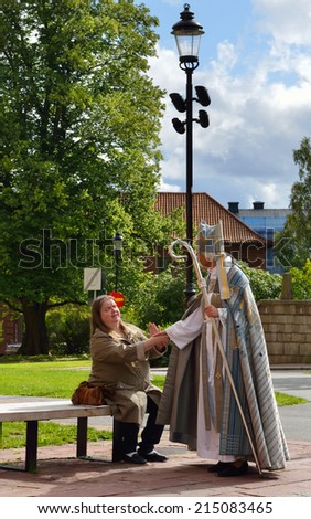 UPPSALA,SWEDEN - AUGUST 24,2014:Church of Sweden has voted Bishop A.Jackelen to become its first female archbishop from 2014. Church of Sweden is biggest in 70-million strong Lutheran World Federation