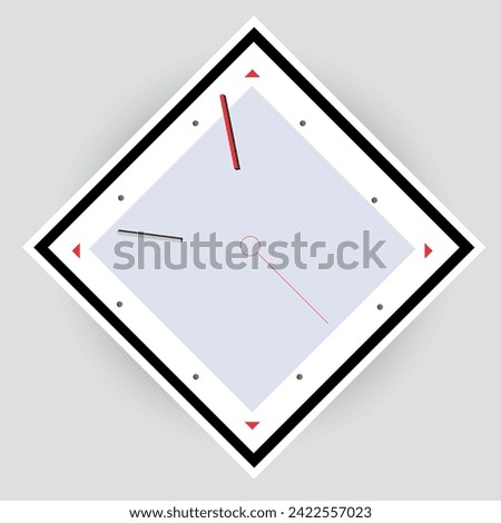 grey clock face with hours minutes and seconds- vector