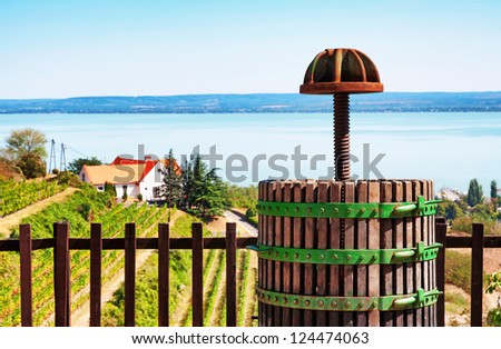 Wine-press at Lake Balaton,Hungary