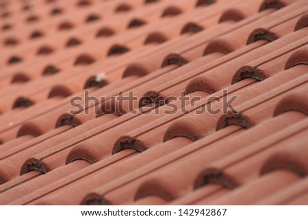 Red tiles roof