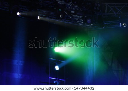 Stage Lights, light show at the Concert
