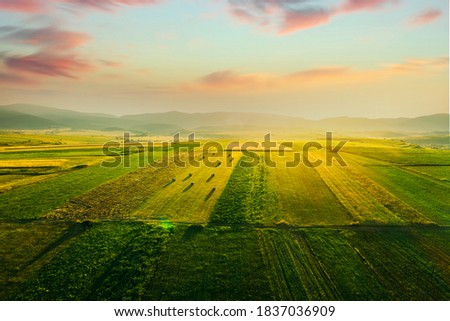 Similar – Image, Stock Photo sunset over agricultural fields near Bergheim