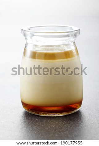 Fresh milk eggs tea jelly pudding