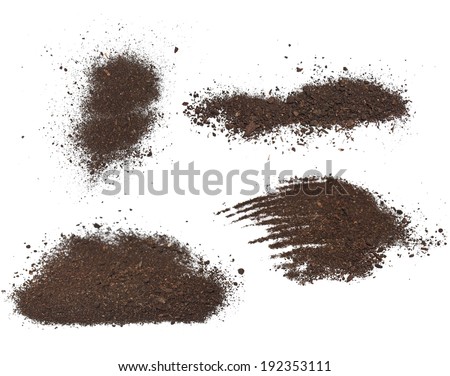 set pile dirt isolated on white background with clipping path, (high resolution)
