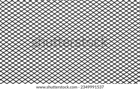 Black mesh texture isolated on white background, clipping path