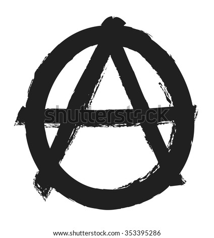 grunge anarchy symbol, vector design element