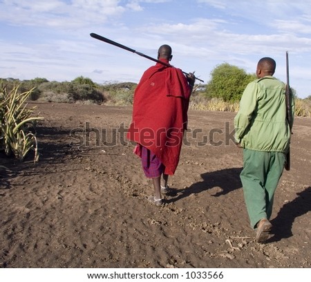 Masai Elder and Park Ranger