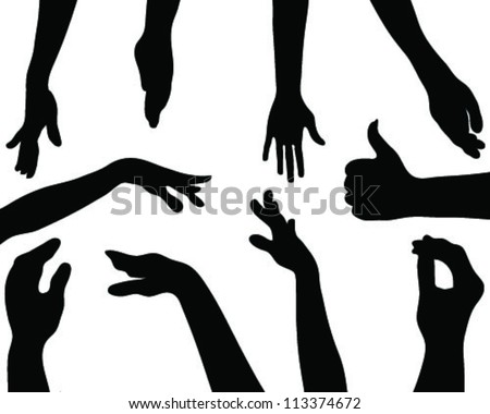 hand silhouette vector
