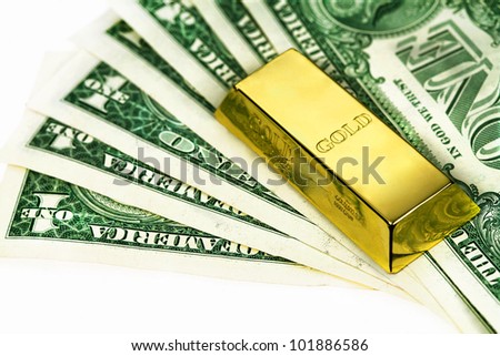 The money american dollars and gold bullion
