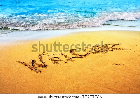 Landscape, beach on a Crete, the Greek island, Welcome!